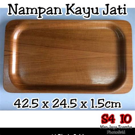 Promo Nampan Kayu Segi 25 X 42 Cm Baki Segi Kayu Jati Diskon 23 Di