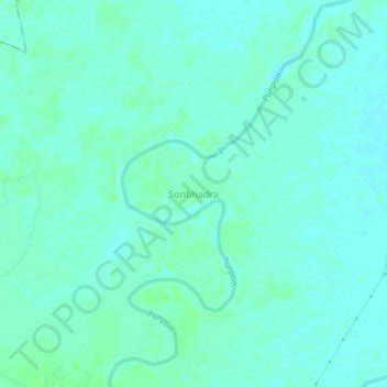 Sonbhadra topographic map, elevation, terrain