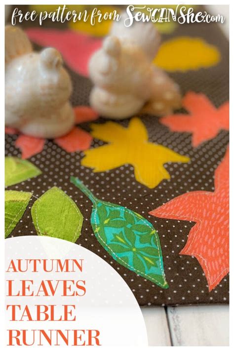 Autumn Leaves Fall Table Runner Free Sewing Pattern