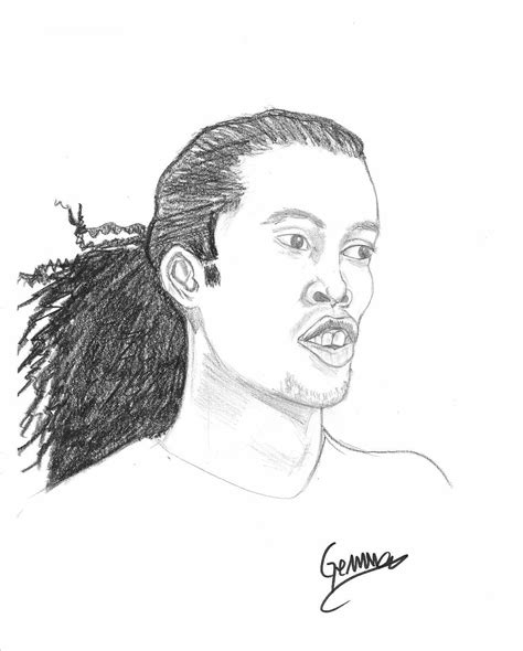 Pencil Drawing Ronaldinho Drawing Easy