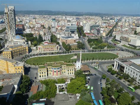 Sheshi Skënderbej Tiranë View Of Central Tirana With The Flickr