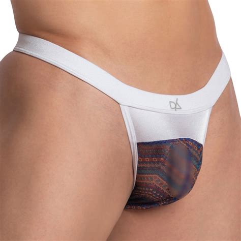 Mens Sexy Stylish G String Low Rise Printed Bulge Micro Pouch Jockstrap