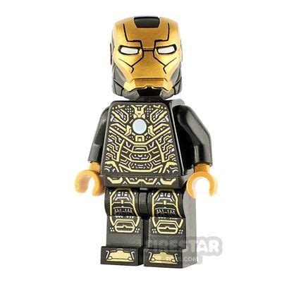 a lego iron man figure is shown on a white background with the words ...