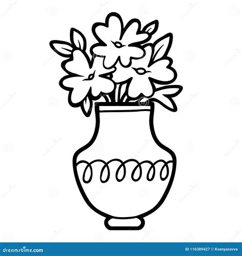 Coloring Book Vase Stock Vector Illustration Of Pottery 116389427