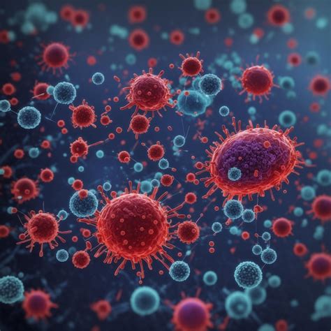 Virus Y Bacterias El Mundo De Los Microorganismos De Cerca Foto Premium