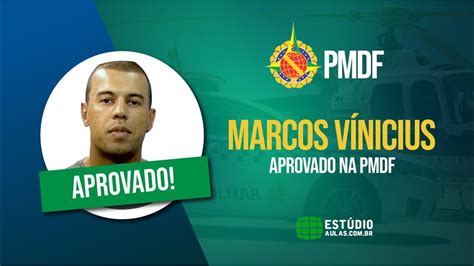 Depoimento Marcus Vinícius Aprovado na PMDF YouTube