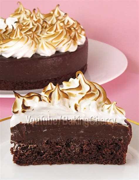 Chocolate Meringue Cake - Baking Cherry