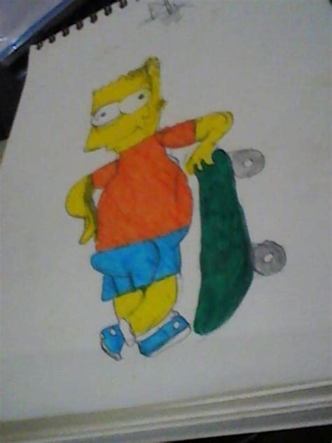 Mi dibujo de el pequeño demonio de Bart DibujArte Amino