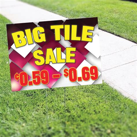 Big Tile Sale Coroplast Yard Sign Sign Fever