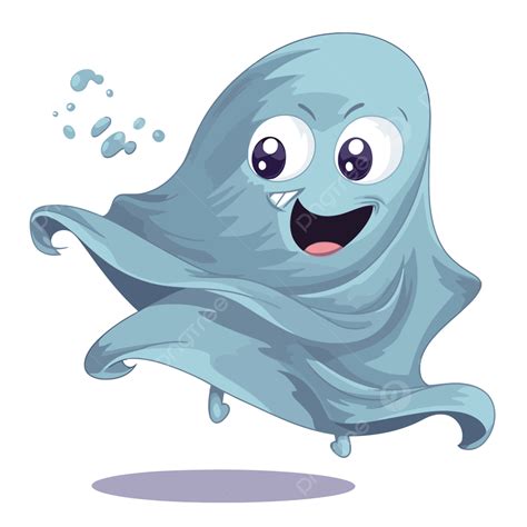 Melempar Clipart Hantu Kecil Yang Lucu Dengan Kartun Air Mengalir