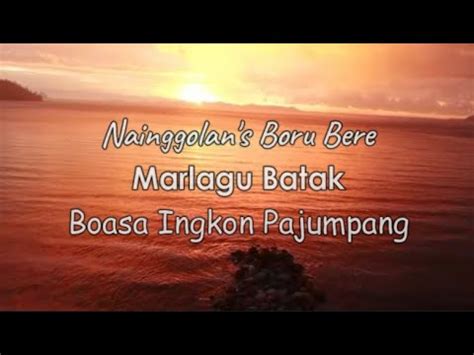 Boasa Ingkon Pajumpang Marlagu Batak YouTube