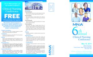 Fillable Online Massnurses Clinical Conference Brochure B Cdr