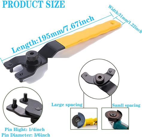 Yuentoen Llave De Amoladora Llave Inglesa Universal Ajustable Con