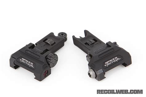 Spikes Tactical Micro Folding Backup Iron Sights Recoil