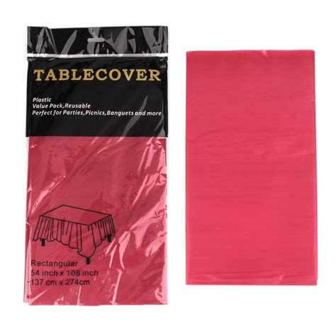 Pack Heavy Duty Plastic Table Covers Tablecloth Reusable