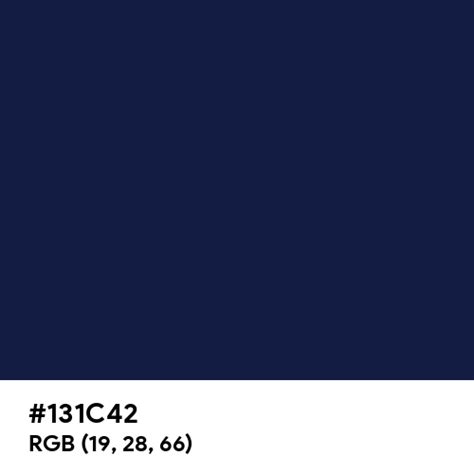 Bright Royal Blue color hex code is #131C42