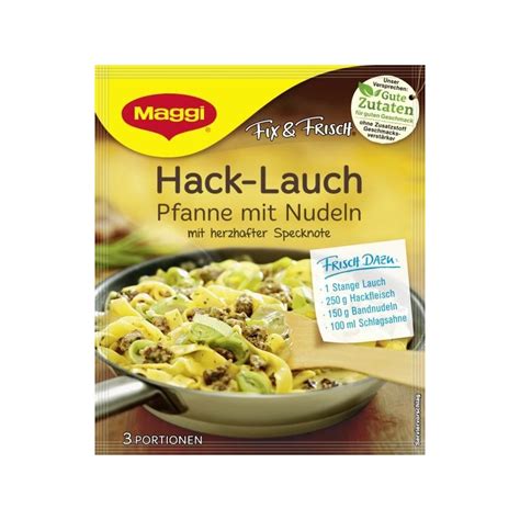 Maggi Fix Frisch Hack Lauch Pfanne Mit Nudeln