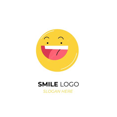 Premium Vector Hand Drawn Flat Design Smile Logo Template