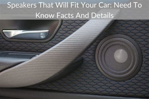 how to fit car speakers