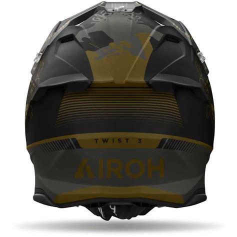 Casco Cross Airoh TWIST 3 TITAN Nero Oro Opaco