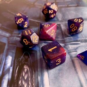 WISH Dnd Dice Set For Dungeons And Dragons Rpg Ttrpg D20 Polyhedral