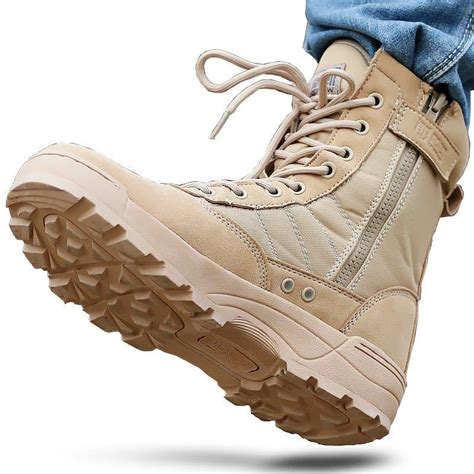 Men Desert Tactical Military Boots Mens Working Safty Shoes Army Combat