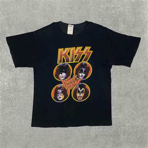 Kaos Band Kiss Kaos Kiss Sonic Boom Kaos Band Vintage Fesyen Pria