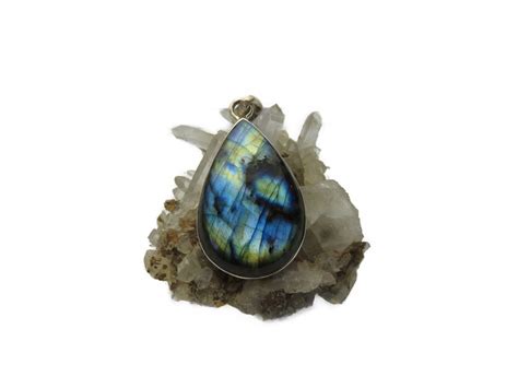 Labradorit Cabochon Anh Nger Labradorite Pendant Silber X Mm