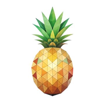 Geometric Pineapple PNG Transparent Images Free Download | Vector Files ...