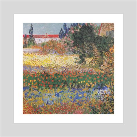 Vincent Van Gogh - Flowering Garden with Path, an art print by yaser ...