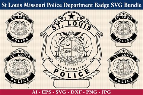 St Louis Missouri Police Department Badge SVG Bundle, SLMPD Officer ...