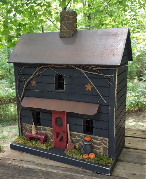 Primitive Birdhouse Lighted Farmhouse Fall Farmhouse Fall Decor