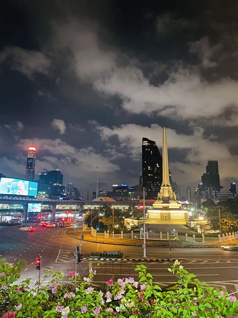 Night view of Victory Monument in Bangkok. In my view, it is one of the ...