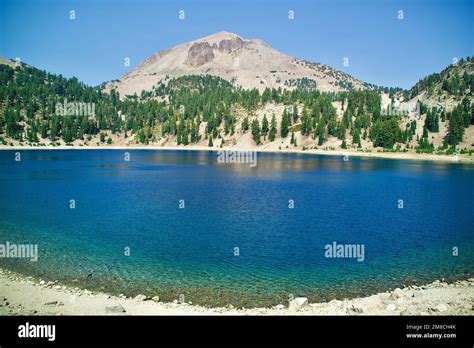 The Beautiful View Of Lake Helen In Lassen Volcanic National Park