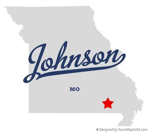 Map of Johnson, Carter County, MO, Missouri