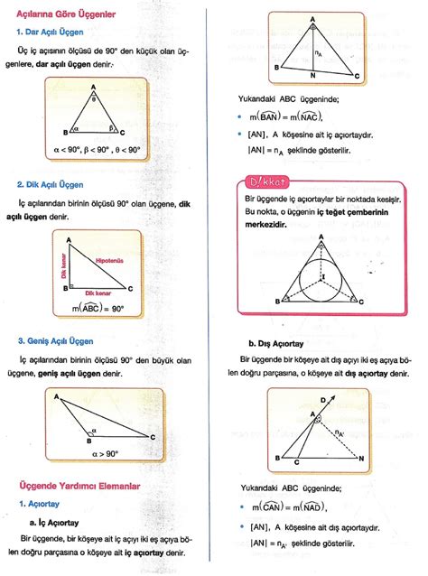 ÜÇGENDE AÇI KONU ANLATIM Matematik Kitap Çözümleri Matematik Kalesi