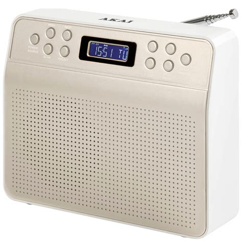 Akai DYNMX Portable DAB Radio With LCD Screen Champagne IWOOT