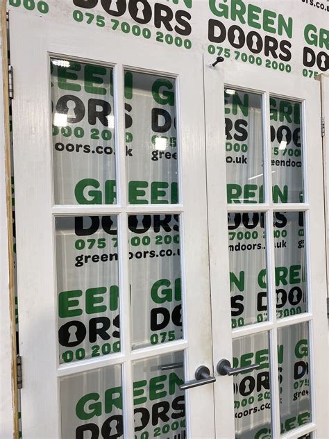 Wooden Internal White French Doors | Green doors