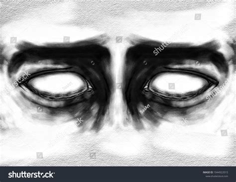 Creative Art Horor Black White Face Stock Illustration 1944922015 | Shutterstock