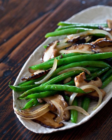 Recipe Green Bean And Shiitake Mushroom Stir Fry｜いんげんと椎茸の炒め物 Veggie