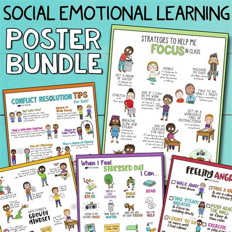 Social Emotional Learning Posters Sel Classroom And Counseling Decor Wholehearted School Counseling