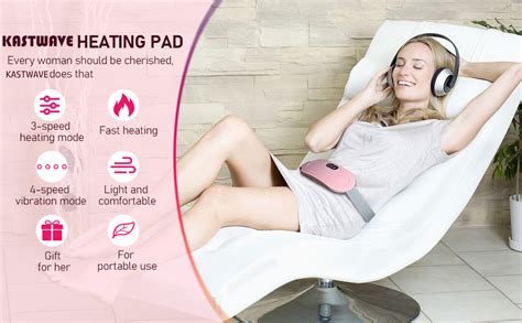 KASTWAVE Portable Cordless Heating Pad Electric Waist Belt Device