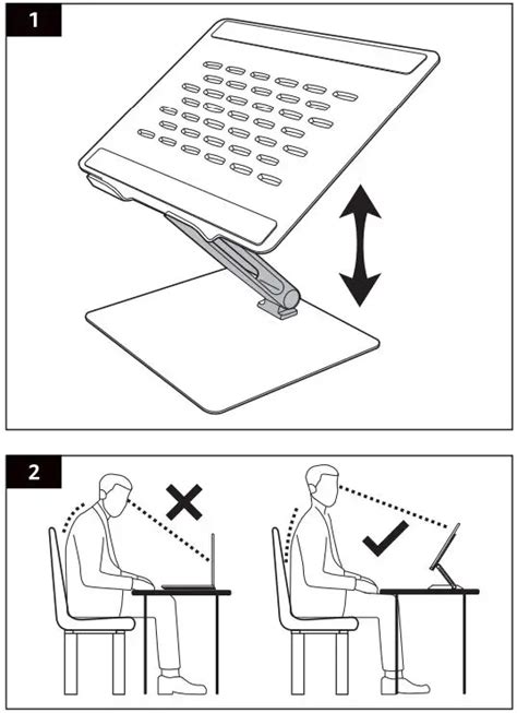 Amazon Basics B09WNGTFH2 Adjustable Ergonomic Laptop Stand Instruction