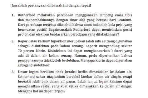 Pembahasan Soal Kunci Jawaban Kimia Kelas 11 Halaman 30 BAB I