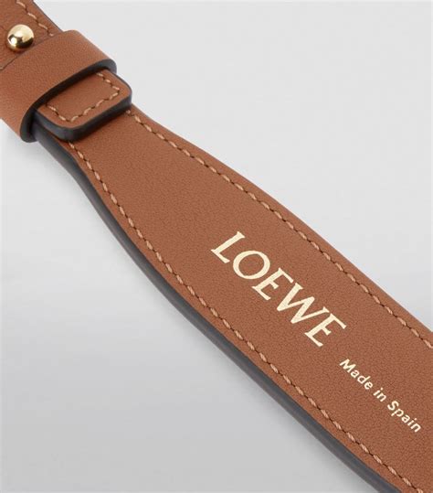 Womens LOEWE Brown Leather Logo Short Strap Harrods UK