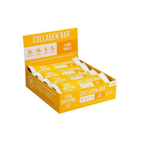 Vital Proteins Collagen Bar Lemon Vanilla 18 Oz 12 Ct Walmart