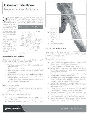 Fillable Online Osteoarthritis Knee - coreconcepts.com.sg Fax Email ...