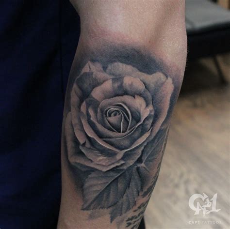 Cap1 Tattoos Tattoos Capone Photorealistic Rose Tattoo