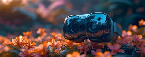 Premium Photo | Vr Headset With NatureInspired Design Calming Background