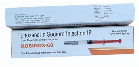 Rosinox Mg Injection At Rs Piece Enoxaparin Sodium Injection